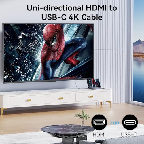 BENFEI HDMI to USB C Cable 6 feet 4K@60Hz, Unidirectional HDMI (Source) to USB-C (Display) Adapter for MacBook, Steam Deck, PS5/4, Nintendo Switch, AR/XR, Portable Monitors
