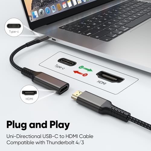 4K USB C to HDMI Adapter 5-Pack, 4K@60Hz USBC to HDMI, Type-C to HDMI for iPhone 17/16, MacBook Pro/Air, iPad Pro/Air, Galaxy S26, XPS,Chromebook,Lenovo,Surface Book, iMac,Thunderbolt 3/4/5