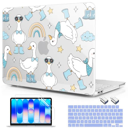 Compatible with MacBook Neo 13 inch (2026 Release A3404) (A18 Pro) with Liquid Retina Display, Printed Slim Protective Case with Screen Protector & Keybaord Cover, Goose - color: Goose