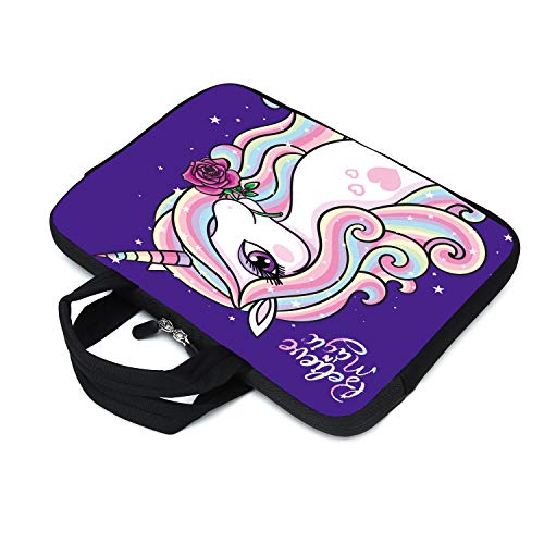 15.6" Laptop Sleeve 14" 15" 15.4" Chromebook Case Ultrabook Case Notebook Sleeves PC Messenger Bag (Cute Horse) - color: Cute horse