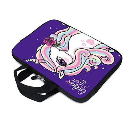 15.6" Laptop Sleeve 14" 15" 15.4" Chromebook Case Ultrabook Case Notebook Sleeves PC Messenger Bag (Cute Horse) - color: Cute horse