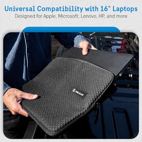 Pelican Traveler Laptop Bag/Case with Padded Exterior (16 Inch) - Black | Lightweight, Compact, Weather Resistant, and Heavy Duty Laptop Sleeve for All Laptops from 14 to 16 inches - MacBook Pro/Air - size: 16 Inch - Traveler Series