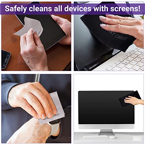 Swanky Computer Screen Cleaner Kit: Set of Electronic Cleaner Spray Microfiber Cleaning Cloth for Tv Cleaner - Ipad Screen Cleaner - iPhone Cleaner - Monitor Cleaner - Laptop Cleaner (2 Oz, 2-Pack) - color: 2 Pack