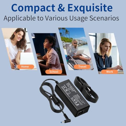 45W 19.5V 2.31A Replacement for HP Laptop Charger Blue Tip,Pavilion x360 | Charger 11 13 15, Envy X360 13 15,Zbook 14u G4 G5 15u 15 G3,Stream 11 13 14,HP Model 15 Laptop Charger AC Adapter Power Cord