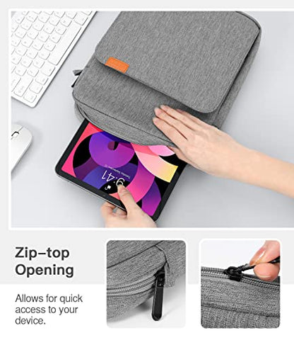 MoKo 9-11 Inch Tablet Sleeve Bag Handle Carrying Case with Shoulder Strap | Fits iPad Pro/Air/A16 11-inch, iPad 10th 10.9, iPad 9/8/7th 10.2, iPadAir 5/4th 10.9 and Tab S8/S9 11-inch, Dark Gray - color: Dark Gray, size: 9-11 inch