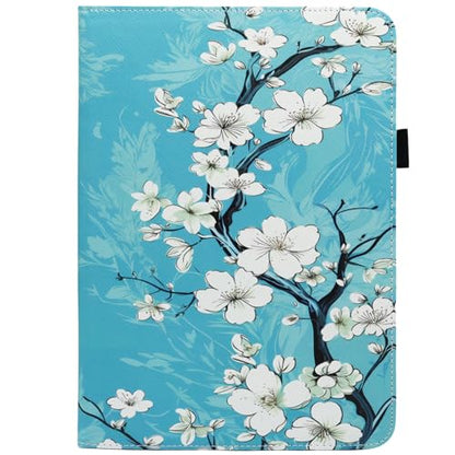 Universal 10 10.1 Inch Android Tablet Case, Dluggs 360 Degree Rotating Multi-Angle Viewing Stand Universal Case Cover for 10 10.1 and All 9.5-10.5 Inch Tablet, Plum Blossom - color: Plum Blossom