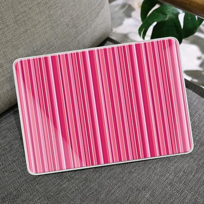 MEEgoodo Printed Case for New MacBook Neo 13 inch 2026 Release(Fit Model A3404), Laptop Hard Shell Cases with Keyboard Skin & Screen Protector & Webcam Covers, Mixed Pink Stripes - color: Mixed Pink Stripes