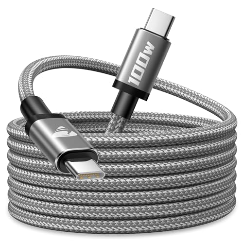 USB C to USB C Cable 100W USB C Cable 6.6FT Fast Charging Cord Type C Charger USBC to USBC Cable for Apple iPhone 17 16 15 Pro Max Series,iPad Pro,MacBook Pro/Air,Samsung Galaxy S26 Ultra,CarPlay