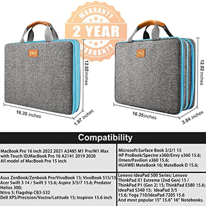 Slim Expandable Laptop Case 15.6 Inch Sleeve Upgraded Protective Durable Recycled Carrying Case Compatible with MacBook 15" & 16" and Most 15" 15.6" 16" Notebook,L01G02 - color: L01g02, size: 15.6"