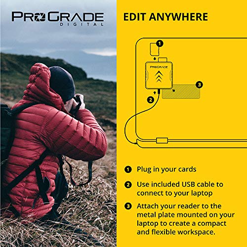 CFast and SD UHS-II Dual-Slot Memory Card Reader by ProGrade Digital | USB 3.2 Gen 2 for Professional Filmmakers, Photographers & Content Creators