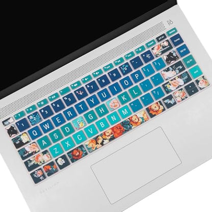 Keyboard Cover for HP 14" Laptop 2020 2019 2018,HP Pavilion x360 14M-BA 14M-CD 14M-DH 14-BA 14-BF 14-cm 14-CF 14-DF 14-DK 14-DS 14-DQ Series 14 Inch Protective Skin,Rose - color: Rose