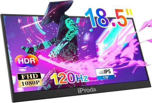 Portable Monitor for Laptop,120hz Portable Gaming Monitor FHD 1080P 18.5 inch Laptop Monitor Extender Travel Portable Computer Monitor Screen Extender for PS5/4 Mac PC - size: 18.5 Inch