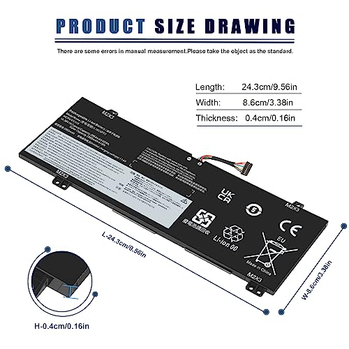 L18C4PF3 Laptop Battery for Lenovo ideapad C340-14API C340-14IML C340-14IWL S540-14API S540-14IML S540-14IWL Flex-14IML Flex-14IWL Flex-14API L18M4PF3 L18M4PF4 L18C4PF4 81SS000DUS 81SS0005US - size: 9.56*3.38*0.16inch