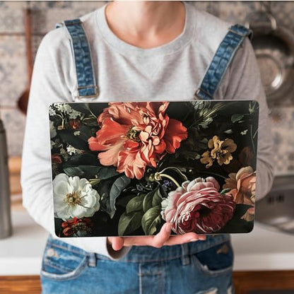 Universal Laptop Skin Sticker with 2 Wrist Pad Skins, Waterproof Scratch Resistant Vinyl Laptop Cover Decal, Cut to Fit for 11–15.6 Inch MacBook HP Dell Lenovo, Blooming Flower - color: Blooming Flower