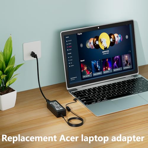 45W AC Adapter Charger 19V 2.37A 5.5x1.7mm for Acer Laptop Adaptor Aspire P255 v15 5750 1400 A045R021L for Aspire 3/5 Series Power Supply