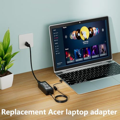45W AC Adapter Charger 19V 2.37A 5.5x1.7mm for Acer Laptop Adaptor Aspire P255 v15 5750 1400 A045R021L for Aspire 3/5 Series Power Supply