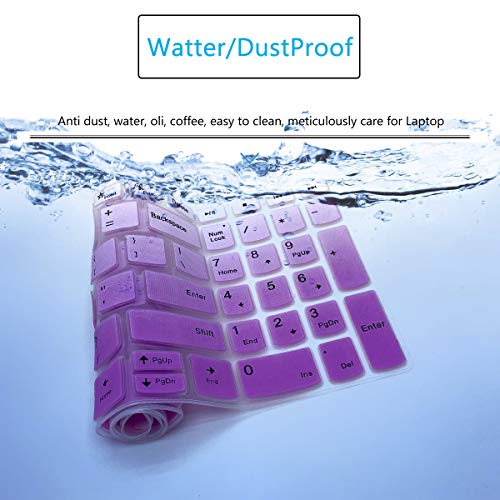 Keyboard Cover for Lenovo Ideapad Flex 5 5i 15.6" 16", IdeaPad Slim 5 5i 15" 16", Lenovo Yoga 7 7i 15.6 16, Yoga Slim 7/IdeaPad Slim 7 15.6, Ideapad 3/Ideapad 5 15.6 17.3, IdeaPad 3i 15 -GPurple - color: GradualPurlple