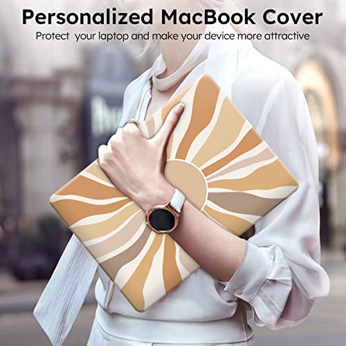 iCasso for MacBook Air 13 Inch Case 2020 2019 2018 Release A2237 M1/A1932/A2179 with Retina Display, Protective Hard Plastic Shell Case and Keyboard Cover for MacBook Air 13 (Sunshine) - color: Sunshine