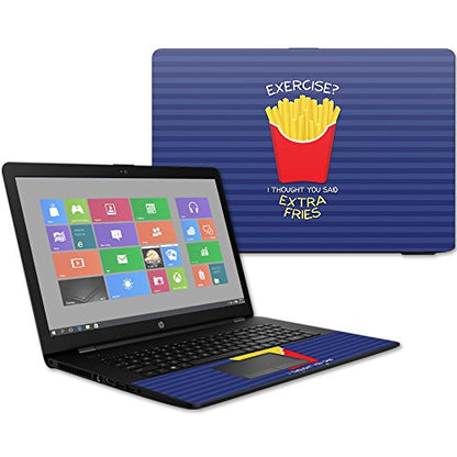 MightySkins Skin Compatible with HP 17t Laptop 17.3" (2017) - Extra Fries | Protective, Durable, and Unique Vinyl Decal wrap Cover | Easy to Apply, Remove, and Change Styles | Made in The USA - color: Extra Fries