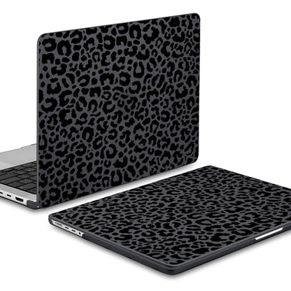 TWOLSKOO Compatible with MacBook Pro 14 inch Case M5 2026 2025-2021 Release M4 M3 M2 M1 Pro/Max Chip, Plastic Hard Shell & Keyboard Cover & USB C to USB Adapter & Screen Film, Black Leopard - color: Black Leopard