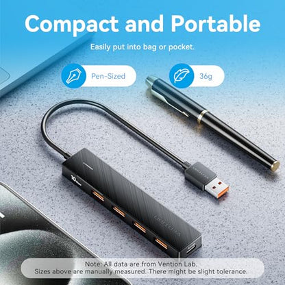 VENTION 10Gbps USB 3.2 Hub, USB Hub with 4 USB A 3.2 Ports, USB 3.2 Gen 2 Splitter USB Expander for Chromebook Surface Pro 3 iMac PS4 Laptop Xbox Flash Drive - size: 0.5FT, style: USB 3.2 10Gbps