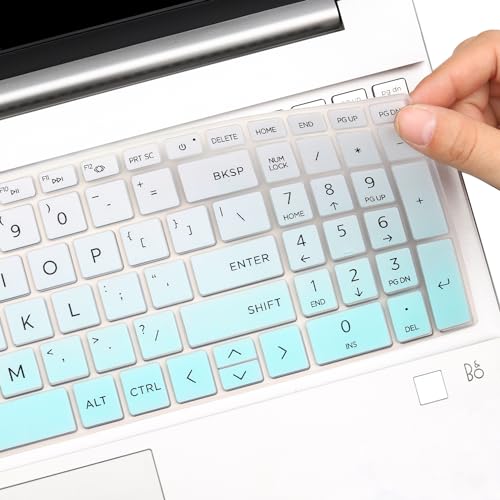 Keyboard Cover for HP 15.6 Laptop 15-fc 15-fd Series 15t-fd000 15z-fc000 15-fc0025dx 15-fc0245dx 15-fc0093dx 15-fc0041wm 15-fc0081nr 15-fc0037wm 15-fc0072ns 15-fc0081nr fc0013od 15-fc0025dx - color: OmbreMint
