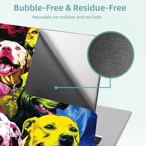Universal Laptop Skin Decal, 3-Piece Vinyl Protector for 12 13 14 15.6" Notebook, Waterproof Anti-Scratch, Easy Trim & Bubble-Free Finish, Group of Dogs All Different Breeds - color: Group of Dogs All Different Breeds