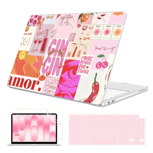 for MacBook Neo 13 inch Case 2026 Release A3404, Sunset Armor | Matte Hard Shell for Mac Noe Case with Pink Collage, Scratch Resistant Protection, Precision Fit, and Lightweight Portability - color: Sunset Armor