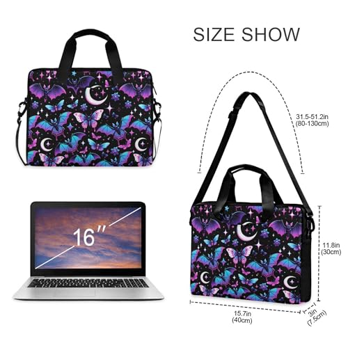 MNSRUU Laptop Bag for 15.6 inch Black Gothic Bats - color: Bats A8889