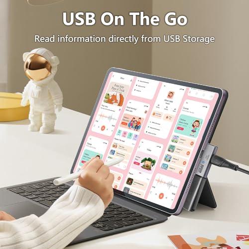 SinLoon USB C to USB 3.2 10Gbps Type C to USB A Female OTG Adapter and 100W PD Power Supply Adapter for Laptop Tablet Phone - Grey