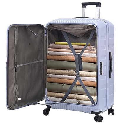 Kaleenie 29 Inch Checked Luggage with Expansion and Side Opening | Expandable Lightweight ABS+PC Hardshell Trunk Suitcase,Universal Wheels,YKK Zipper,50 * 31(35)*76cm, 117L~133L,Lilac Purple - color: Lilac Purple, size: 29 Inch