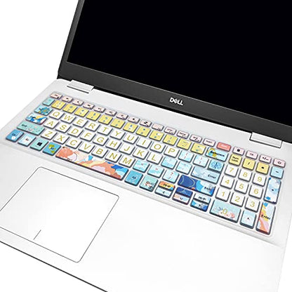 Keyboard Cover for 2021 2020 2019 Dell Inspiron 15 5501 5502 5505 5508 5584 5590 5593 5598 15.6" & Inspiron 15 7000 7590 7591 7501 7506 7706 7790, Vostro 7590 5590 7500, Litter Flowers - color: Litter Flowers