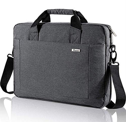 Voova 17.3-17 Inch Laptop Bag, Computer Bag, MacBook Bag, Gray | Expandable splash-proof 17.3-inch laptop messenger bag with removable strap; fits MacBook, HP, Dell, Lenovo and Asus - color: Gray, size: 17-17.3 Inch