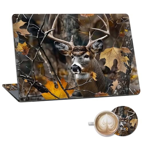 Laptop Skin Sticker Decal 15.6 Inch,12 13 13.3 14 15 15.6 in Laptop Netbook Skins for Notebook,Art Decal Removable Waterproof Scratch Resistant,Universal Vinyl Cover,Forest Deer - color: Forest Deer