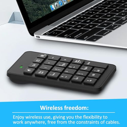 Bluetooth Number Pad with Battery, 23 Keys Wireless Numeric Keypad Upgraded Version of 10 key Keyboard Financial Accounting Numpad Compatible for Laptop, PC, Macbook, Notebook, Desktop,Surface Pro - style: BluetoothWireless