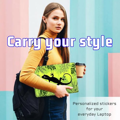 Universal Laptop Skin Sticker Decal, Compatible with MacBook HP Dell Lenovo 12"-15.6", Reusable Vinyl Notebook Cover 3PCS Set, High-Recognition Film-Tropical Gecko Lizard - color: Tropical Gecko Lizard