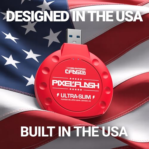 CFast 2.0 Card Reader (Red) - Memory Card Adapter with USB 3.0, 500Mb/s File Transfer, Ultra-Slim & Anti-Slip Rubber Shell, Compatible with Most Brands & OS - color: Red, style: CFast Classic