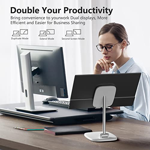 ForHelp 17.3" Portable Monitor 1080P FHD 144Hz Narrow Edge Laptop Monitor USB C HDMI Gaming Computer IPS HDR Screen, Travel Monitor for PC Mac Phone Xbox PS5 Switch Laptop w/Smart Cover & Speakers - style: 17.3"1080p