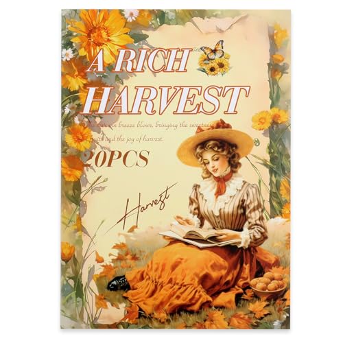 Scrapbook Stickers 20 Sheets 240 Pre-Cut Washi Stickers for Journaling PET Transparent Book Sticker Sunflower Sticker Decorative or DIY Paper Crafts, Arts and Crafting Projects - color: A Rich Harvest