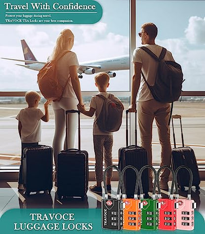 TSA Approved Luggage Locks, Travel Locks Which Also Work Great as Gym Locks, Toolbox Lock, Backpack and More 1,2,4,6 &10 pk (Army Green) - color: Army Green