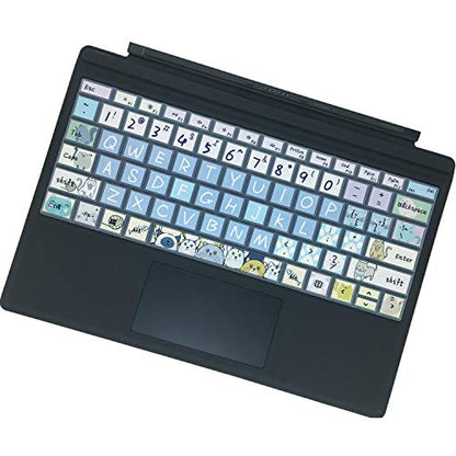 Silicon Keyboard Cover Skin for Microsoft Surface Pro 7/6/5, 2019，2018，2017 Keyboard,US Layout, Cute Cat - color: Cute Cat