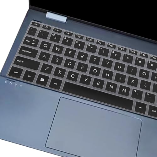 Keyboard Cover for HP Envy x360 13-bf 13t-bf 13-bf0013dx 13-bf0797nr 13t-bf000 13-bf0121TU 13-bf0123TU 13-bf0059tu 13.3 inch Laptop Skin(NOT for Envy 13-ba 13-bd 13-be Series)-Black - color: Black