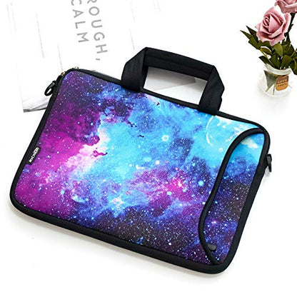 10 inch Messenger Bag Carring Case Sleeve with Handle Accessory Pocket Fits 7 to 10-Inch Laptops/Notebook/ebooks/Kids Tablet/Pad (7-10.2 inch, Galaxy) - color: Galaxy, size: 7-10.2 inch