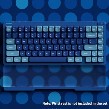 nuphy Halo75 V2 Mechancial Gaming Kyeboard,75% Wireless Hot Swappable Bluetooth Keyboard,83 Kyes RGB Backlit Keyboard,Support Bluetooth/2.4GHz/USB-C (Blue, Silent Red Clear-Top (45gf)) - color: Blue, size: Silent Red Clear-Top (45gf)