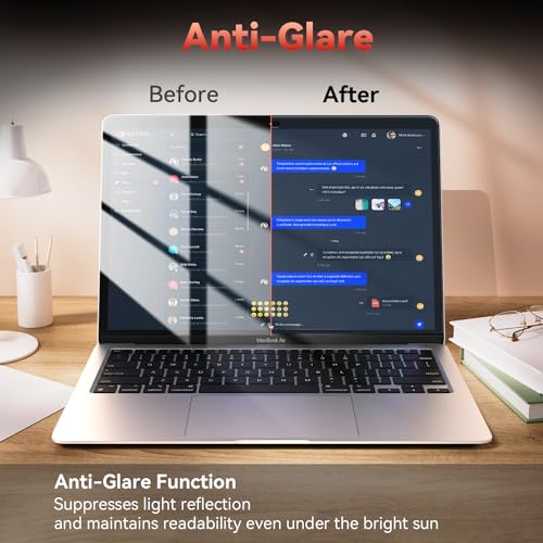 Mamol 2 Pack Anti Blue Light Screen Protector for Macbook Air 13 Inch (2018-2021, M1) / Macbook Pro 13 in (2016-2022, M1, M2), Eye Protection, Anti Glare - size: MacBook Pro 13 (2016-2022)