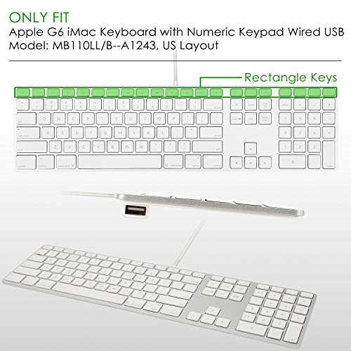 Allinside Black Keyboard Cover for iMac USB Keyboard A1243 MB110LL/B - color: 02 Black