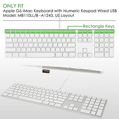 Allinside Transparent Keyboard Cover for iMac Wired USB Keyboard A1243 MB110LL/B - color: 01 Transparent