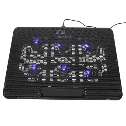 jojofuny Laptop Cooling Pad with 6 Fans, 15.6-inch Quiet Laptop Cooler Stand, Black Cooling Stand for Gaming and Office Use