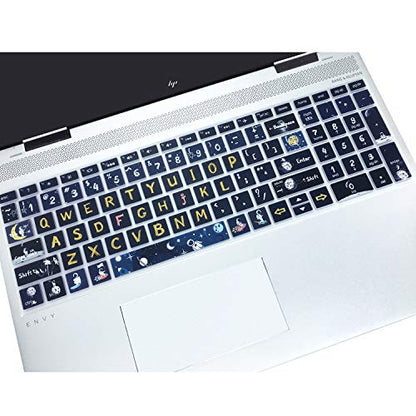 Keyboard Cover for HP Envy x360 15.6''Series/Pavilion 15/ Pavilion x360 15.6” Series/Envy 17 17.3" Series/HP Laptop 15t 17t 17-ca0011nr 17-by0040nr, Space Man - color: Space Man