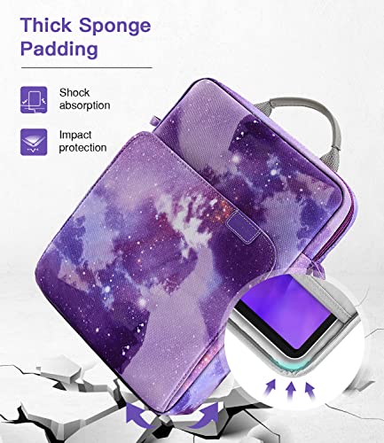 MoKo 13 Inch Tablet Sleeve Bag Carrying Case with Shoulder Strap Handle | Fits iPad Pro 13-inch M5, iPad Air 13-inch M4/M3, iPad Pro 12.9 M2/M1 and Tab S8+/S9+ 12.4, Purple Starry Sky - color: Purple Starry Sky, size: 12.9 inch
